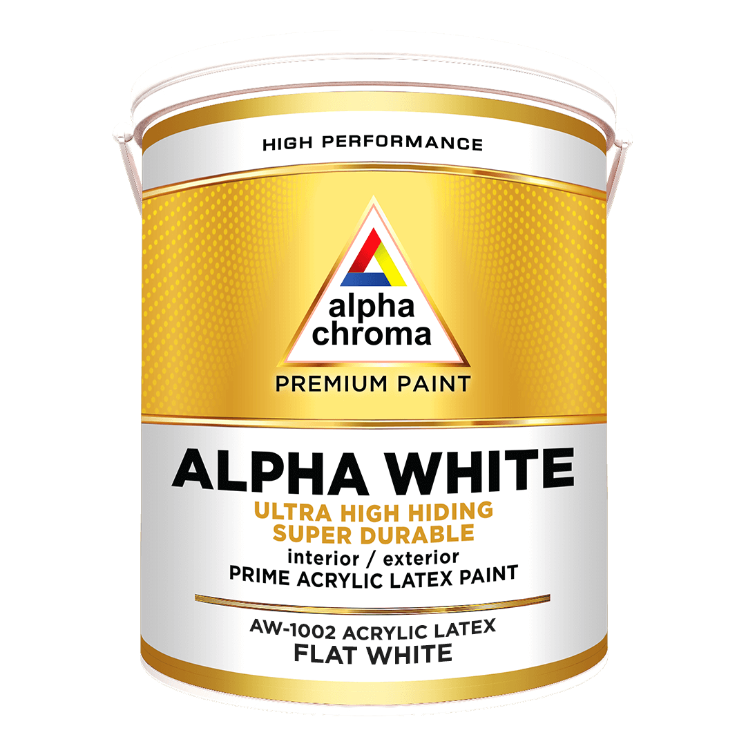 Alpha Chroma Alpha White Prime Acrylic Latex Flat Paint