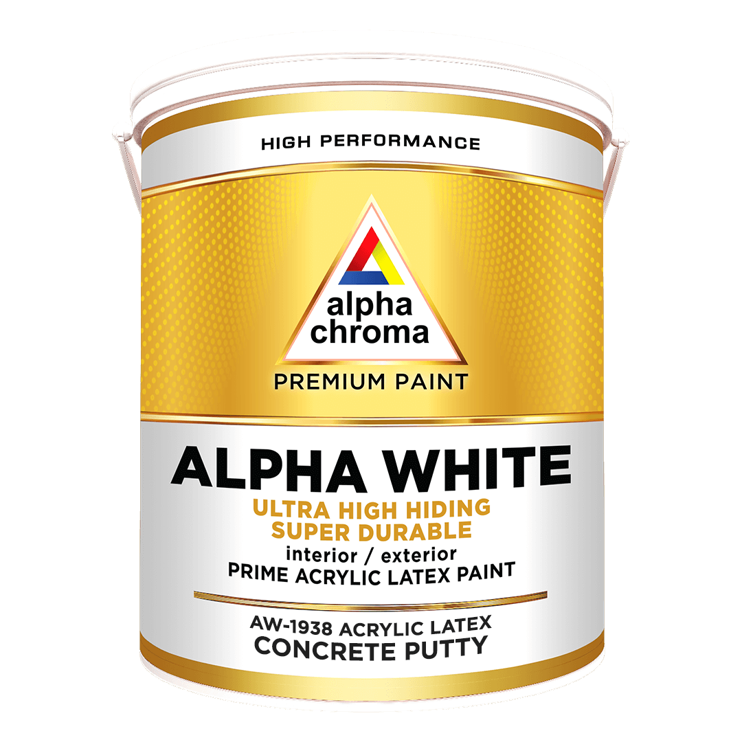 Alpha Chroma Alpha White Prime Acrylic Latex Concrete Putty